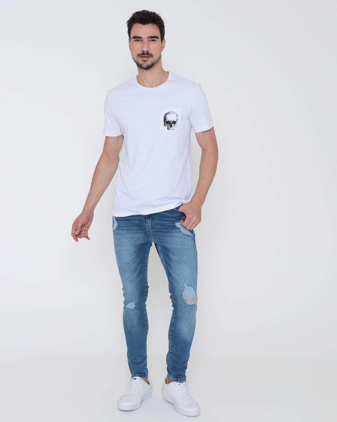 Calca-Jeans-Masculina-Skinny-Destroyed--Azul