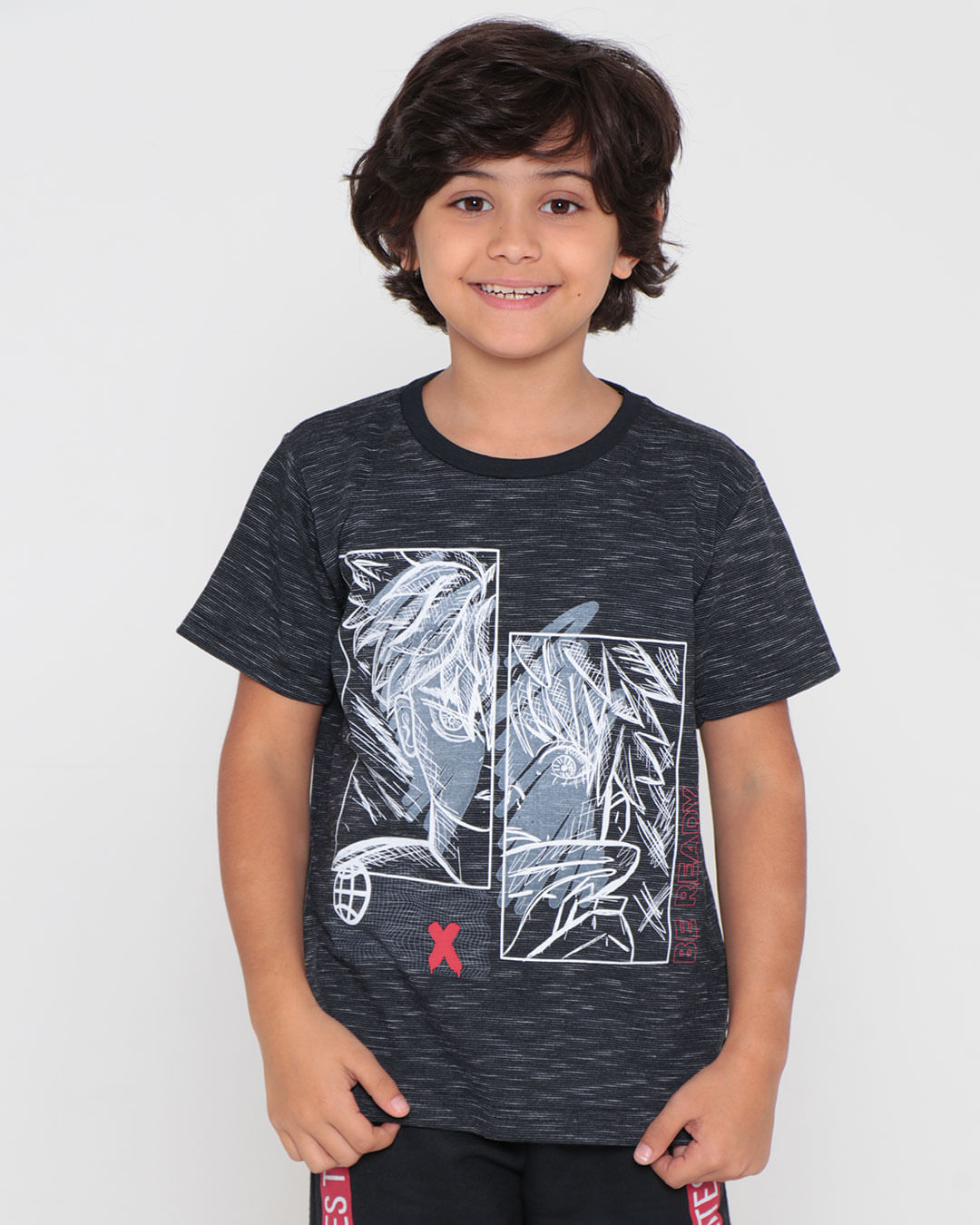 Camiseta-Infantil-Flame-Estampa-Anime-Preta