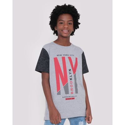 Camiseta-Juvenil-Estampa-New-York-Cinza-Claro