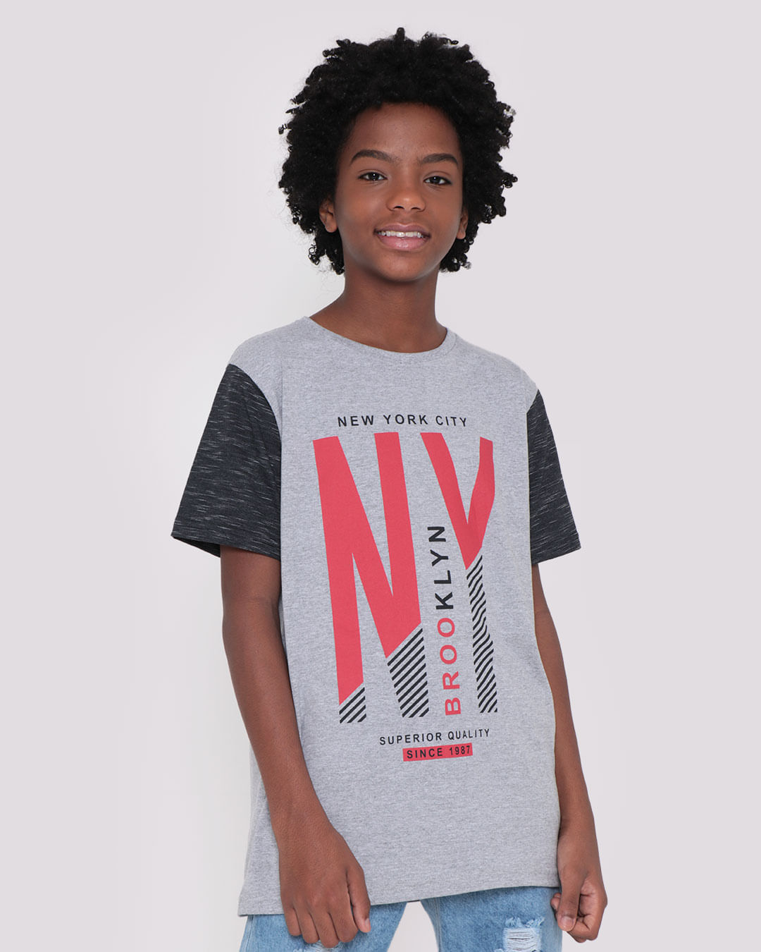Camiseta-Juvenil-Estampa-New-York-Cinza-Claro