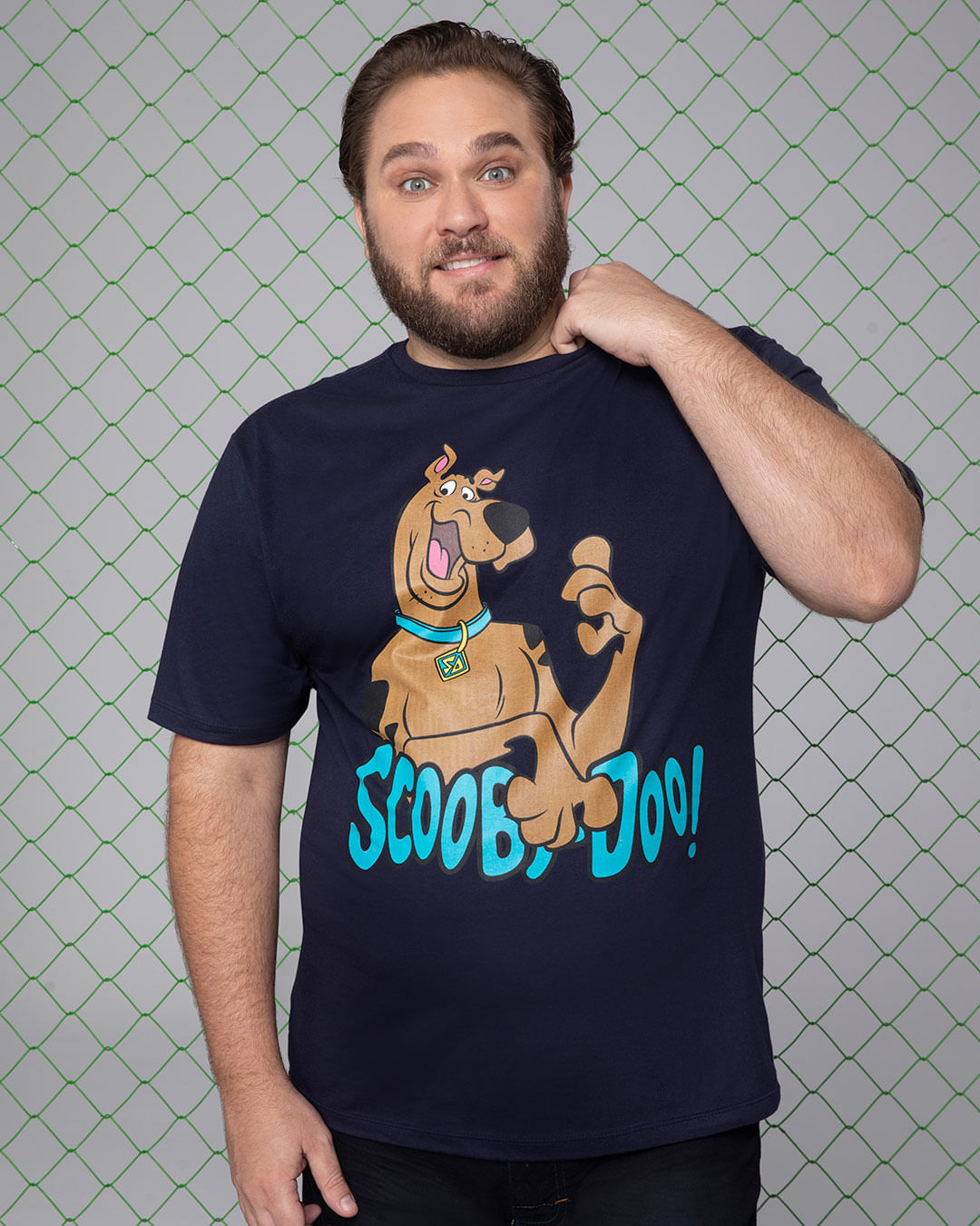 Camiseta-Masculina-Plus-Size-Scooby-Doo-Marinho