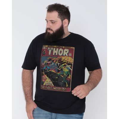 Camiseta-Masculina-Plus-Size-Thor-Marvel-Preta-