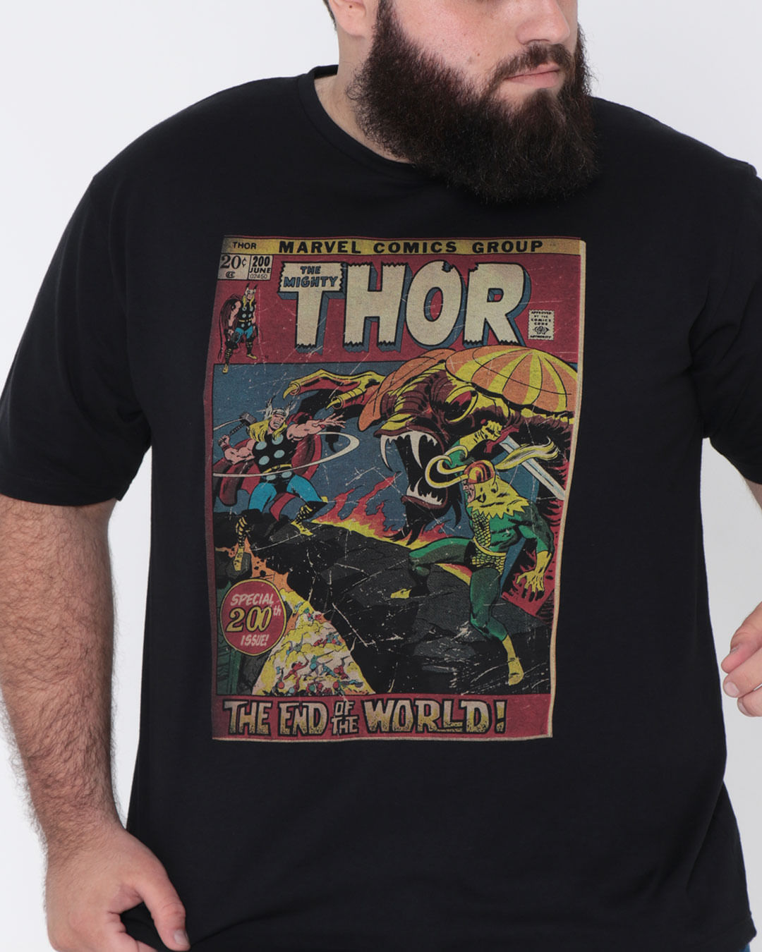 Camiseta-Masculina-Plus-Size-Thor-Marvel-Preta-