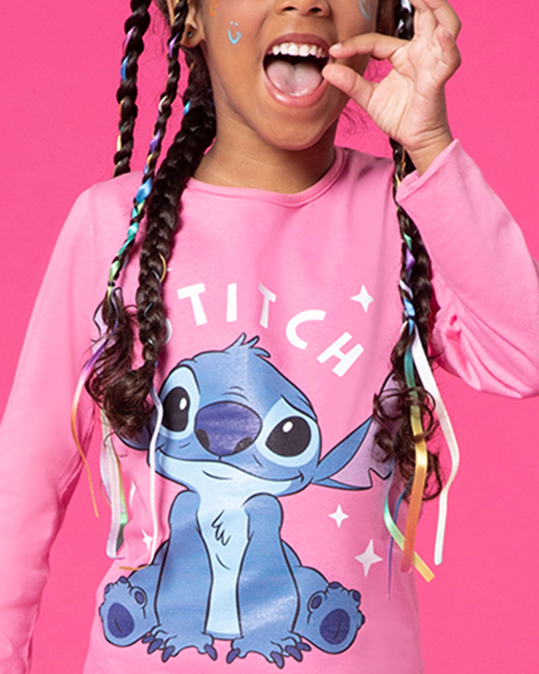 Blusa-Infantil-Stitch-Disney-Rosa-Medio