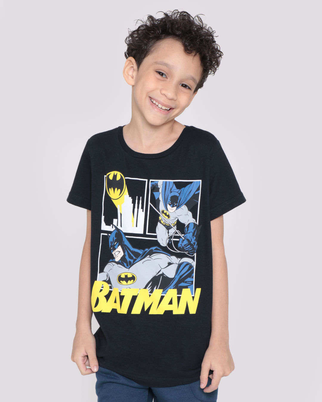 Camiseta-Infantil-Liga-da-Justica-Batman-Preta