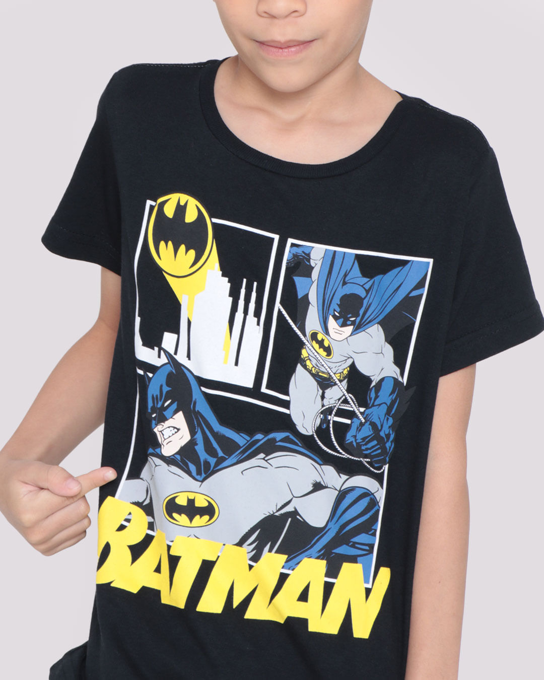 Camiseta-Infantil-Liga-da-Justica-Batman-Preta