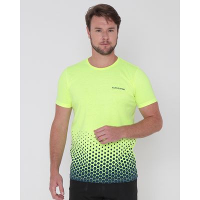 Camiseta-Masculina-Fitness-Active-Sport-Neon-Amarela