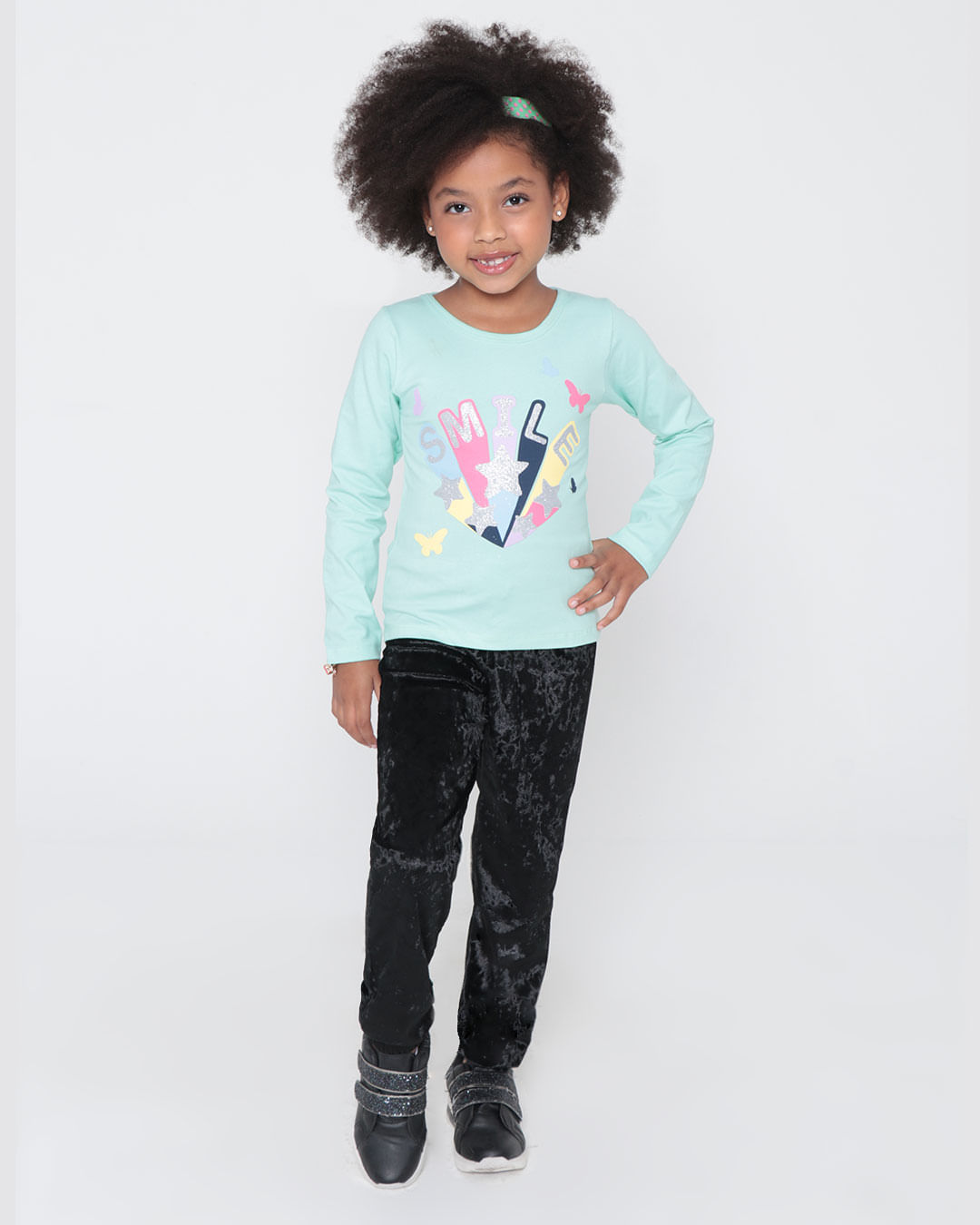 Calca-Infantil-Plush-Jogger-Preta