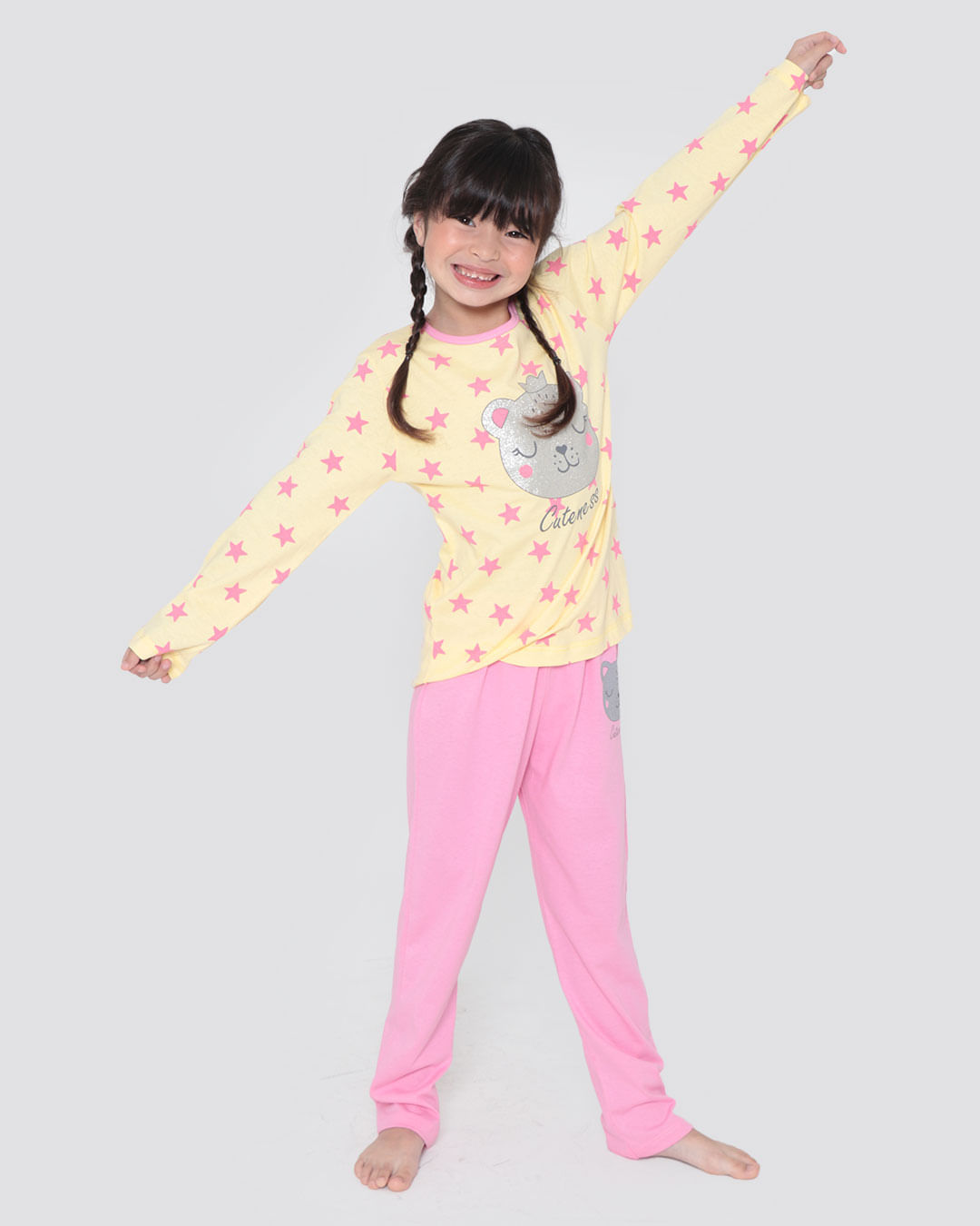 Pijama-Infantil-Estampa-Cuteness-Amarelo