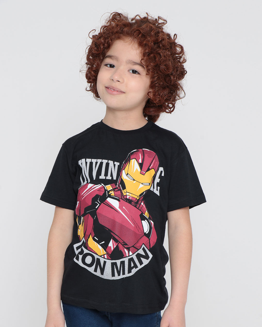 Camiseta-Infantil-Marvel-Homem-de-Ferro-Preta