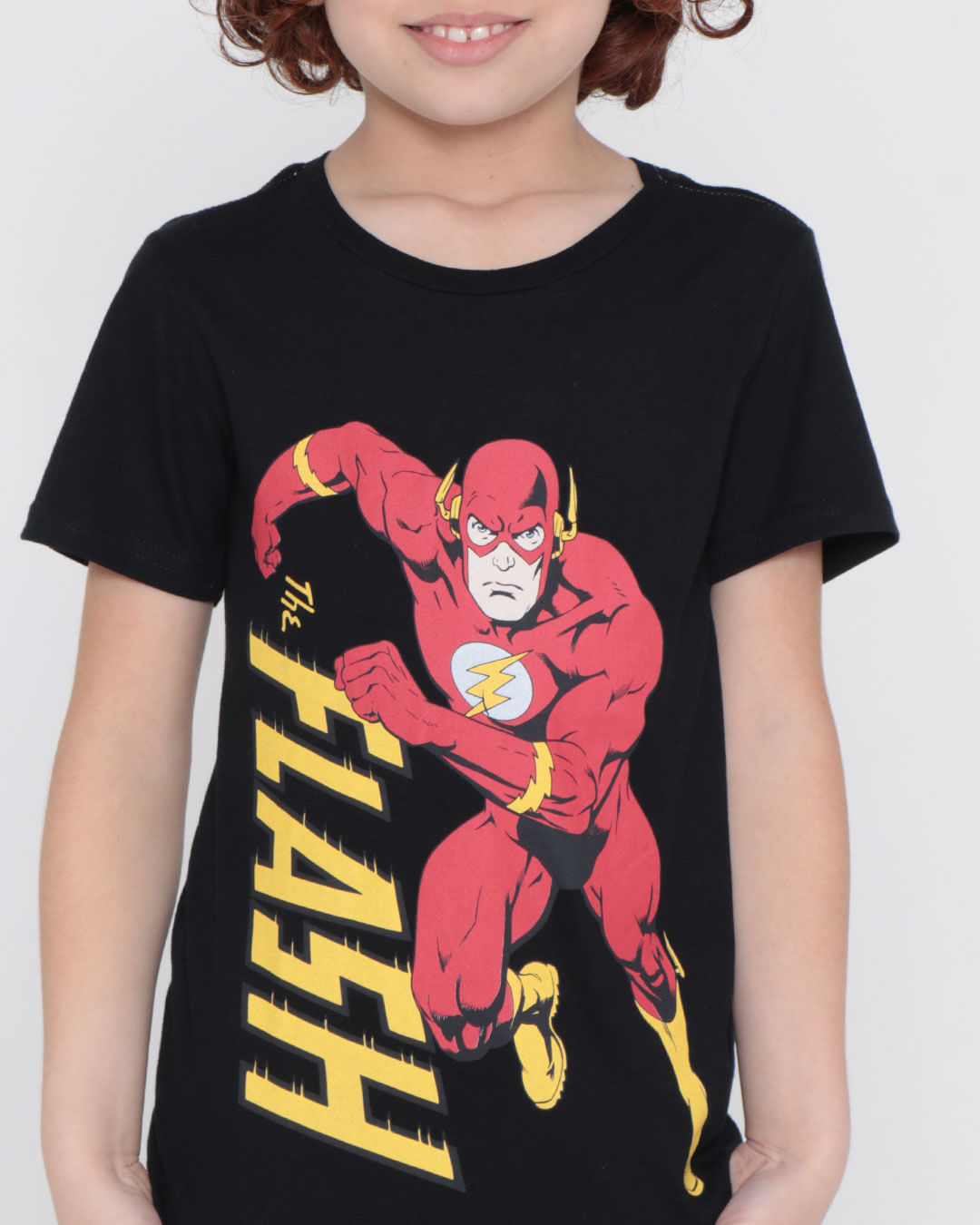 Camiseta-Infantil-Liga-da-Justica-Flash-Preta