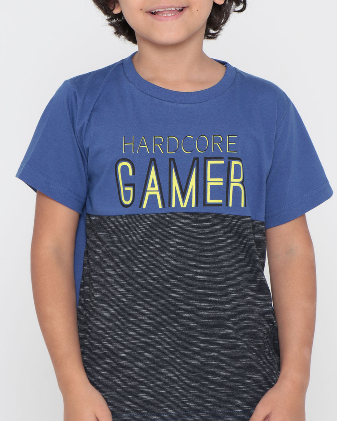 Camiseta-Infantil-Com-Recorte-Flame-Estampa-Game-Azul-Escuro