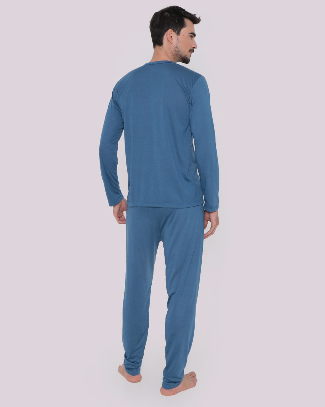 Pijama-Masculino-Aberto-Azul-Medio