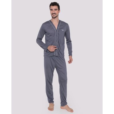 Pijama-Masculino-Aberto-Cinza