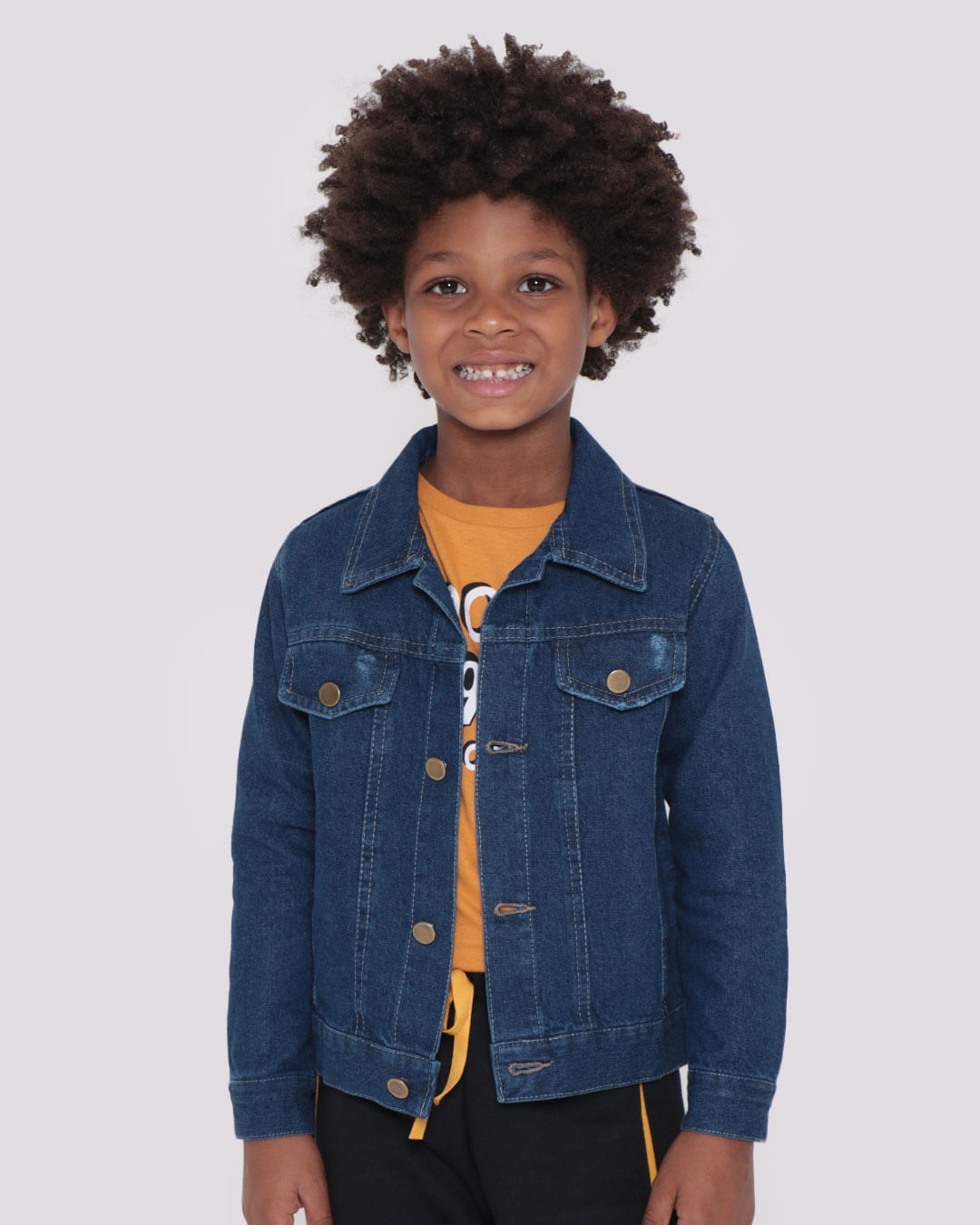 Jaqueta-Jeans-Infantil-Bolso-Puido-Azul-Medio