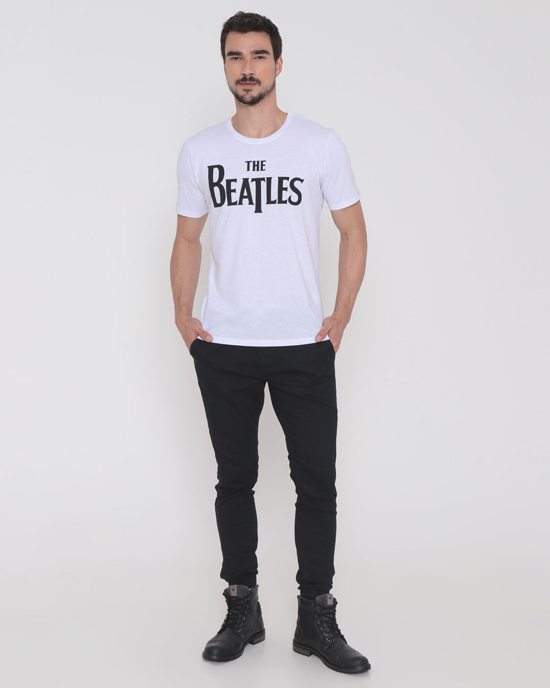 Camiseta-Masculina-The-Beatles-Branca