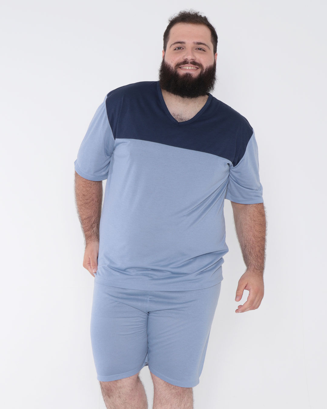 Pijama-Masculino-Plus-Size-Recortes-Azul-Escuro