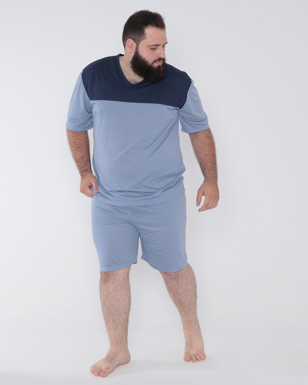 Pijama-Masculino-Plus-Size-Recortes-Azul-Escuro
