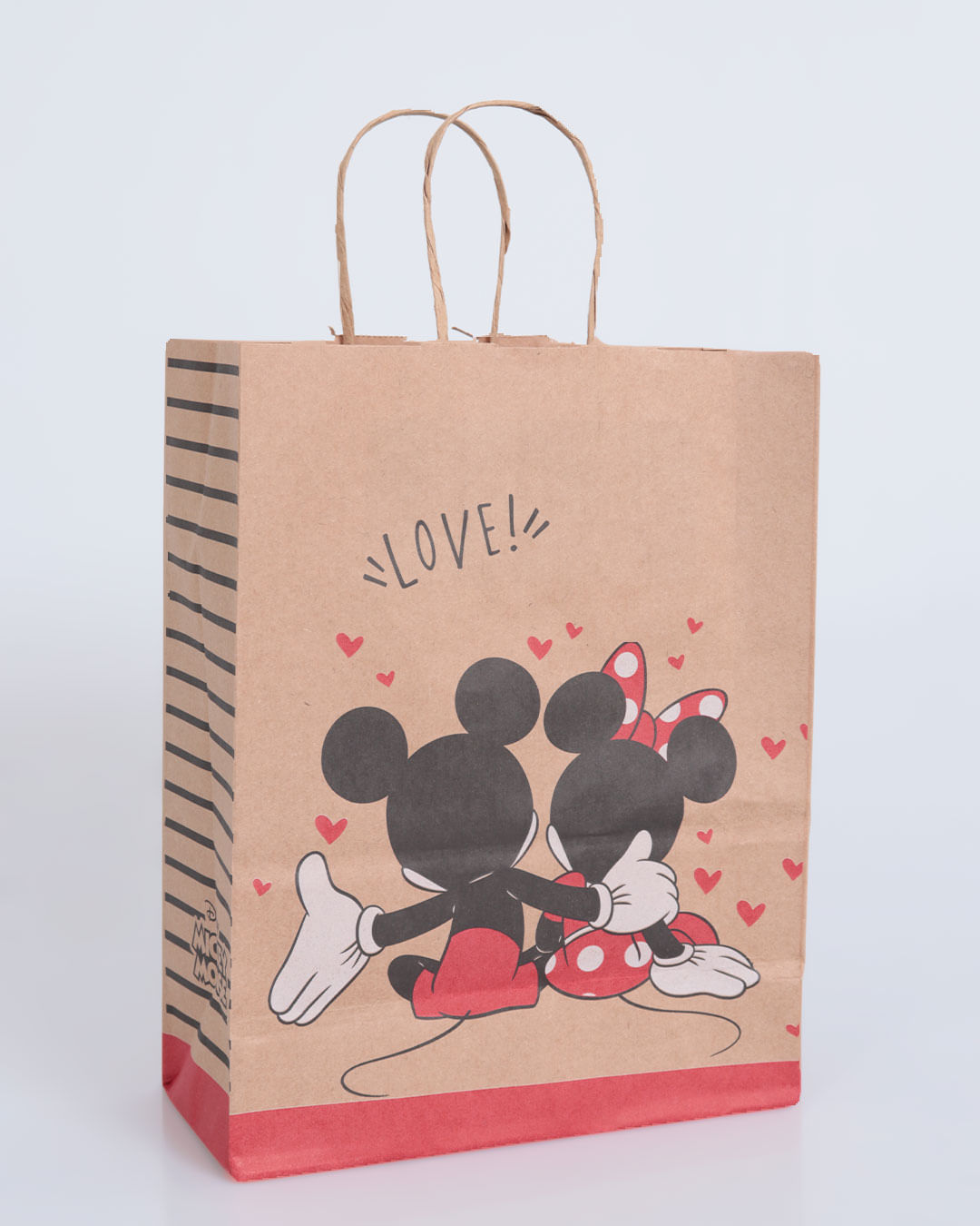 Sacola-Embalagem-Para-Presente-Mickey-Minnie-Kraft-Colors-Marrom-Claro