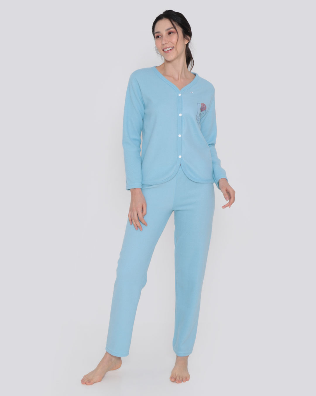 Pijama-Feminino-Longo-Soft-Azul-Claro