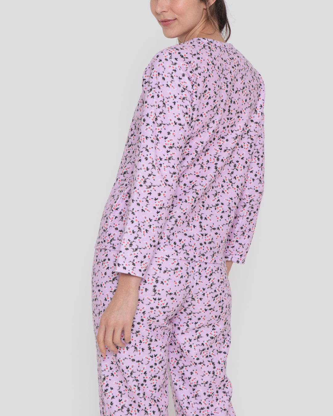 Pijama-Feminino-Soft-Longo-Estampa-Flores-Rosa