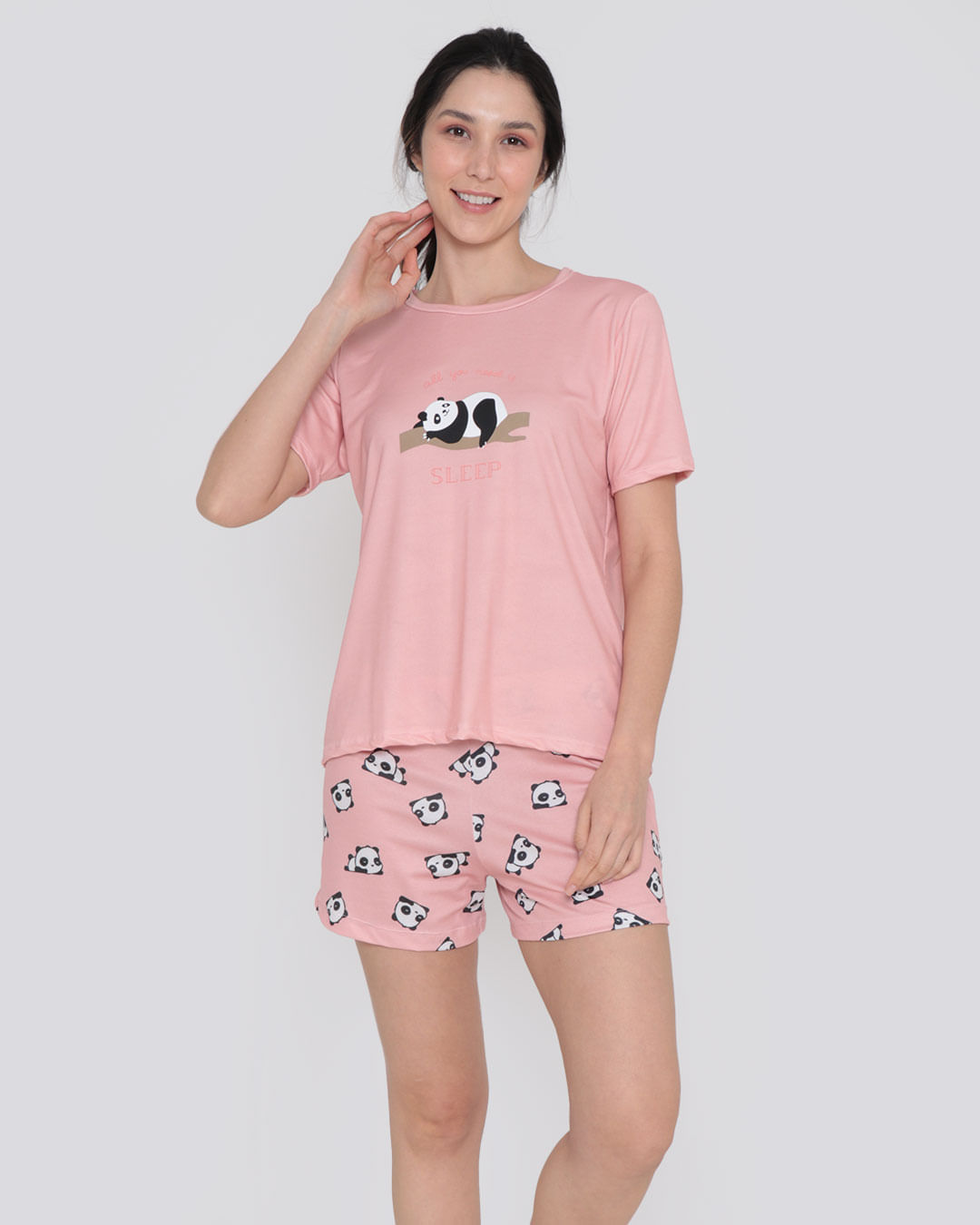 Pijama-Feminino-Curto-Panda-Rosa-Claro