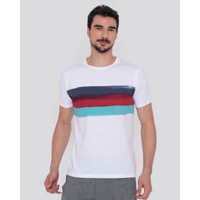 Camiseta-Masculina-estampa-Aquarela-Branca