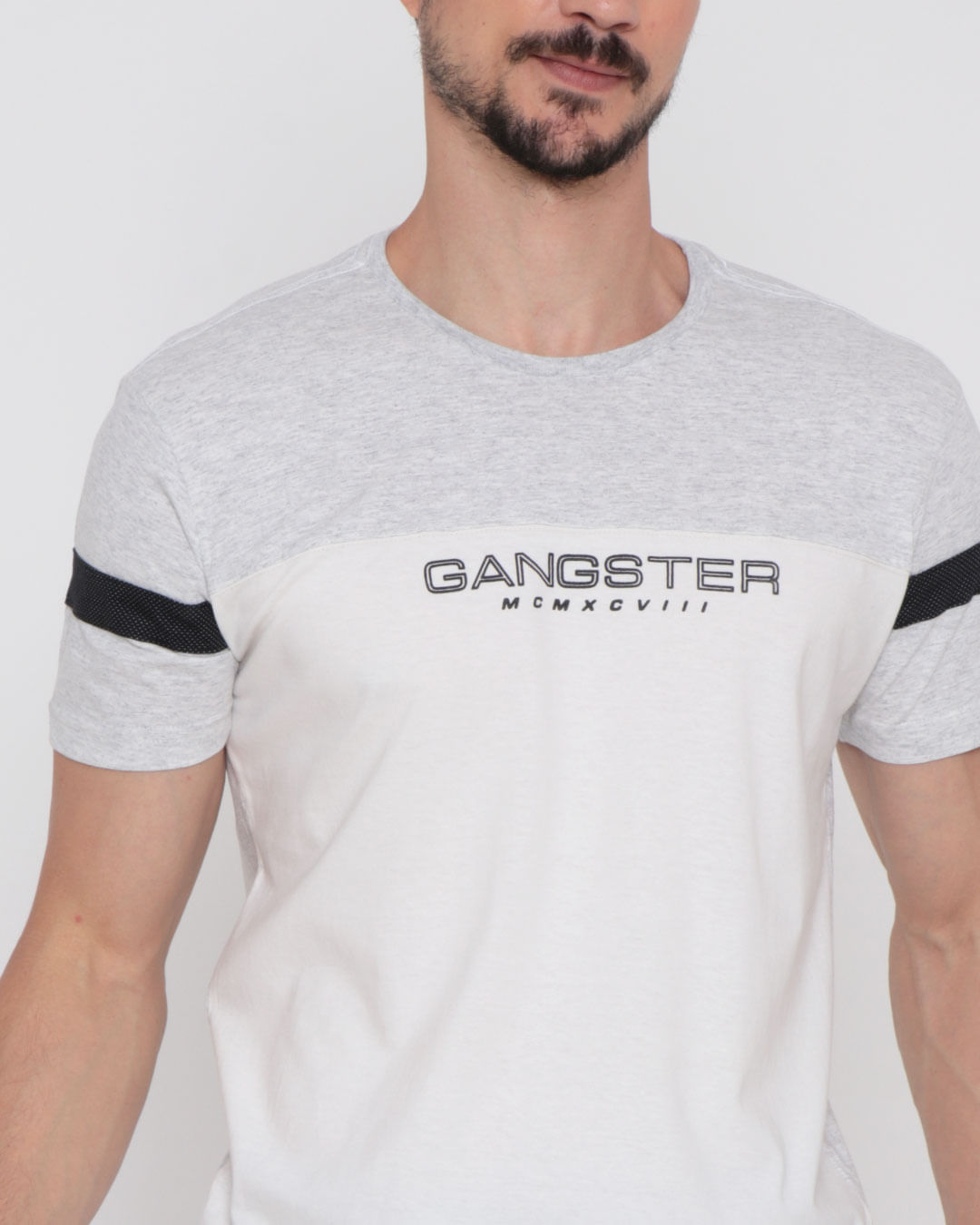 Camiseta-Masculina-Recorte-Gangster-Mescla-Claro