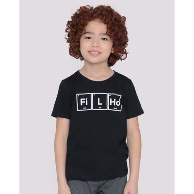 Camiseta-Infantil-Filho-Preta