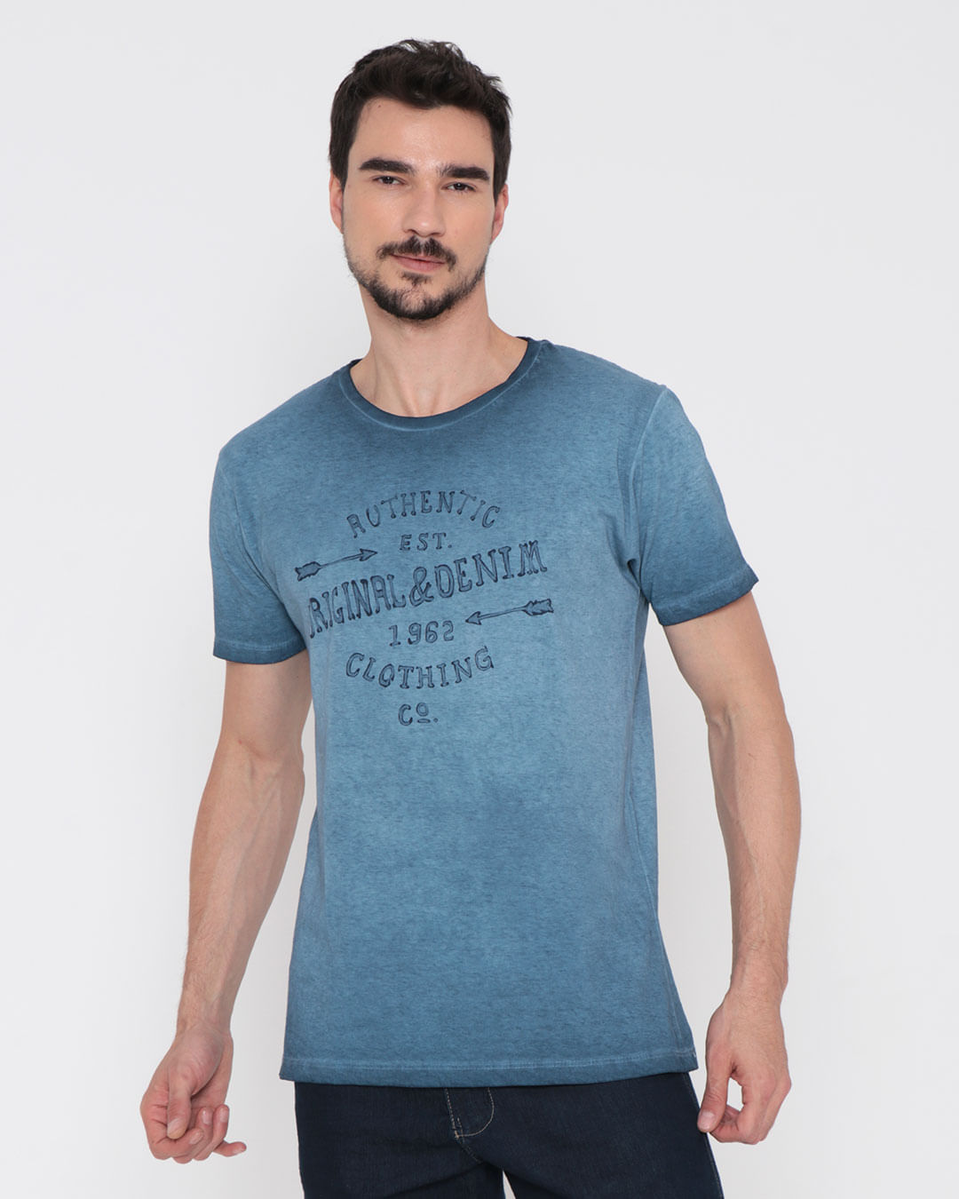 Camiseta-Masculina-Estonada-Azul-Medio