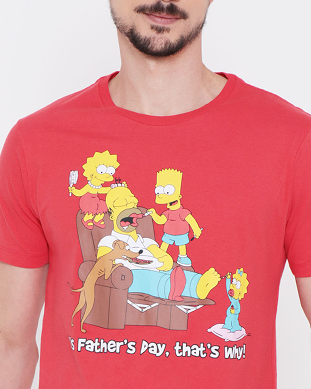 Camiseta-Masculina-Simpsons-Vermelha