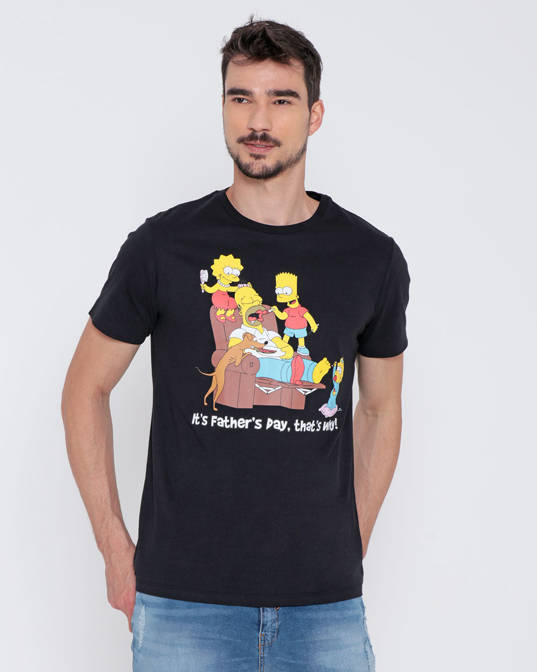 Camiseta-Masculina-Simpsons-Preta