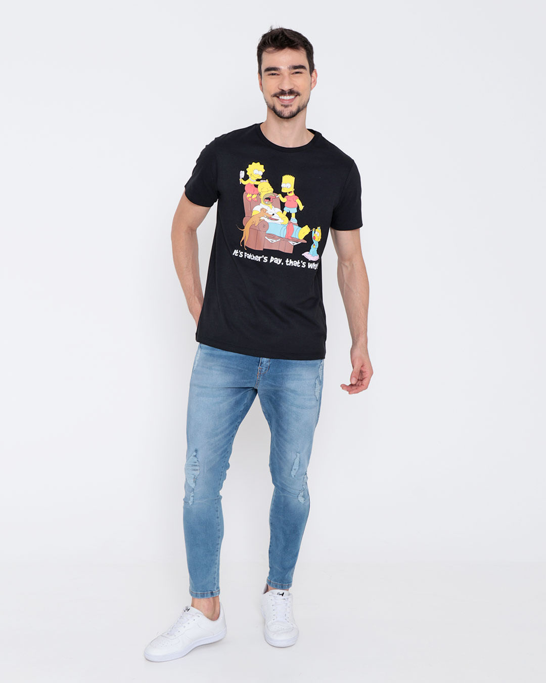 Camiseta-Masculina-Simpsons-Preta