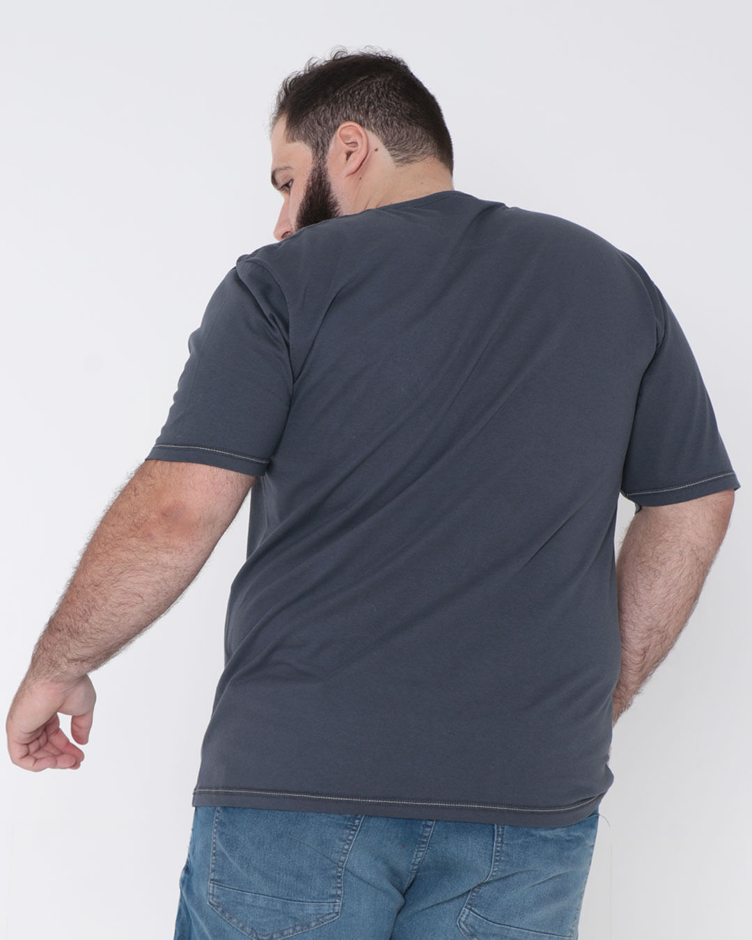 Camiseta-Masculina-Plus-Size-Estampa-Opala-Preta