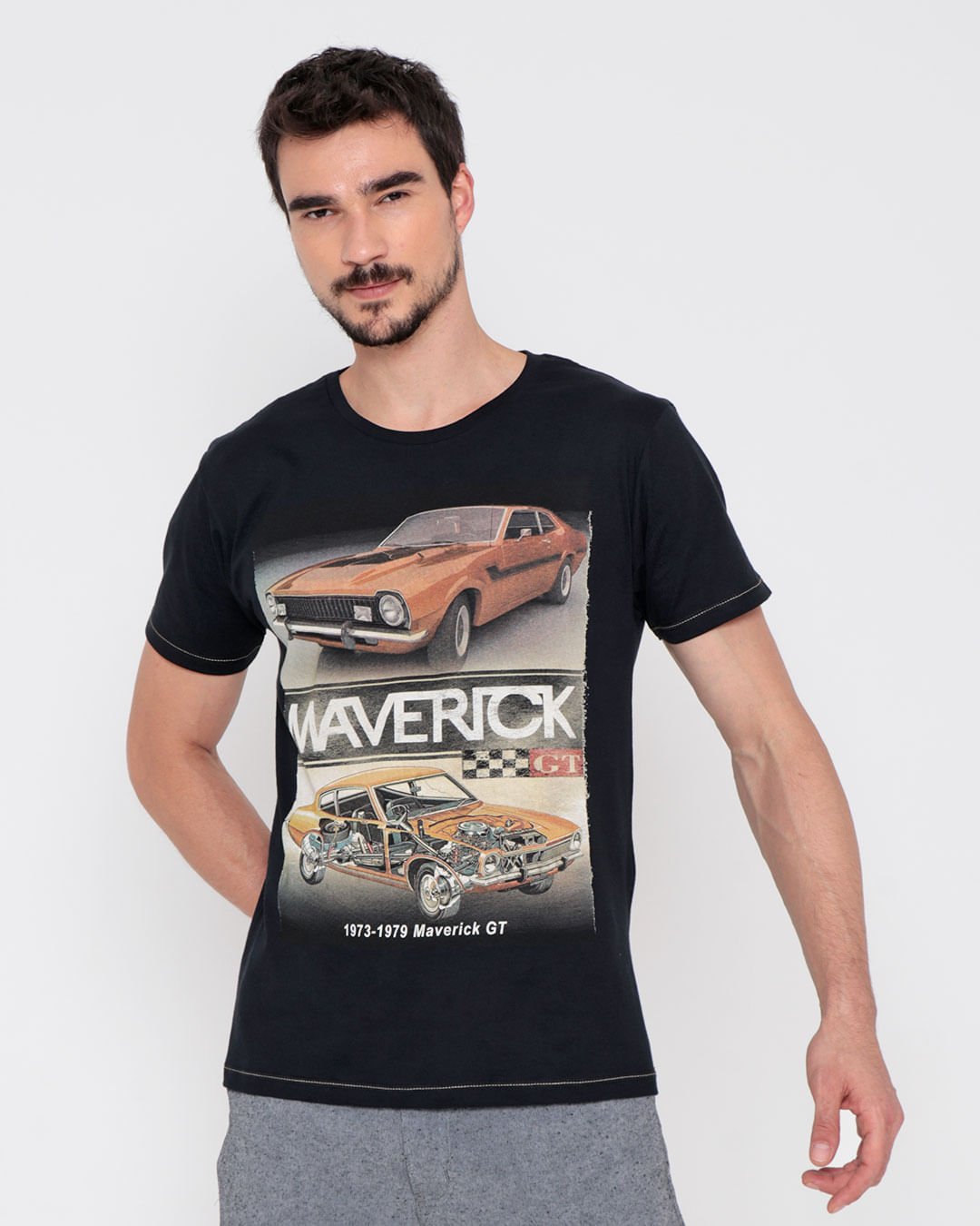 Camiseta-Masculina-Estampa-Maverick-Preto