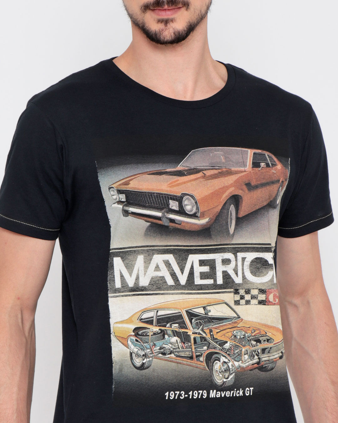 Camiseta-Masculina-Estampa-Maverick-Preto