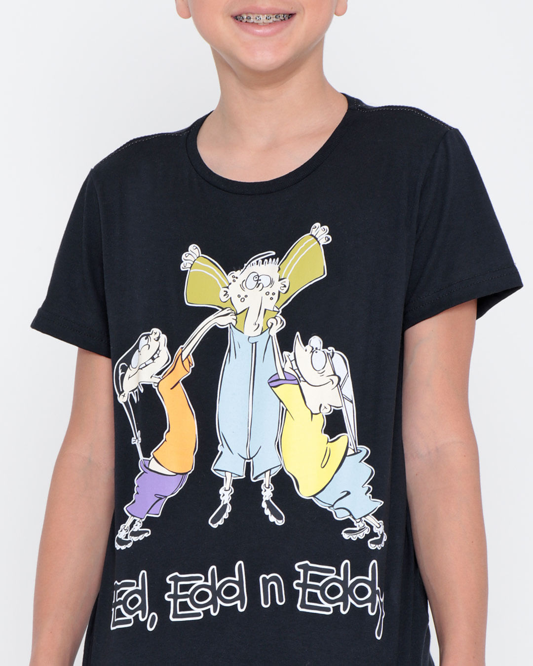 Camiseta-Juvenil-Cartoon-Net-work-Ed-Edd-N-Eddy-Preta