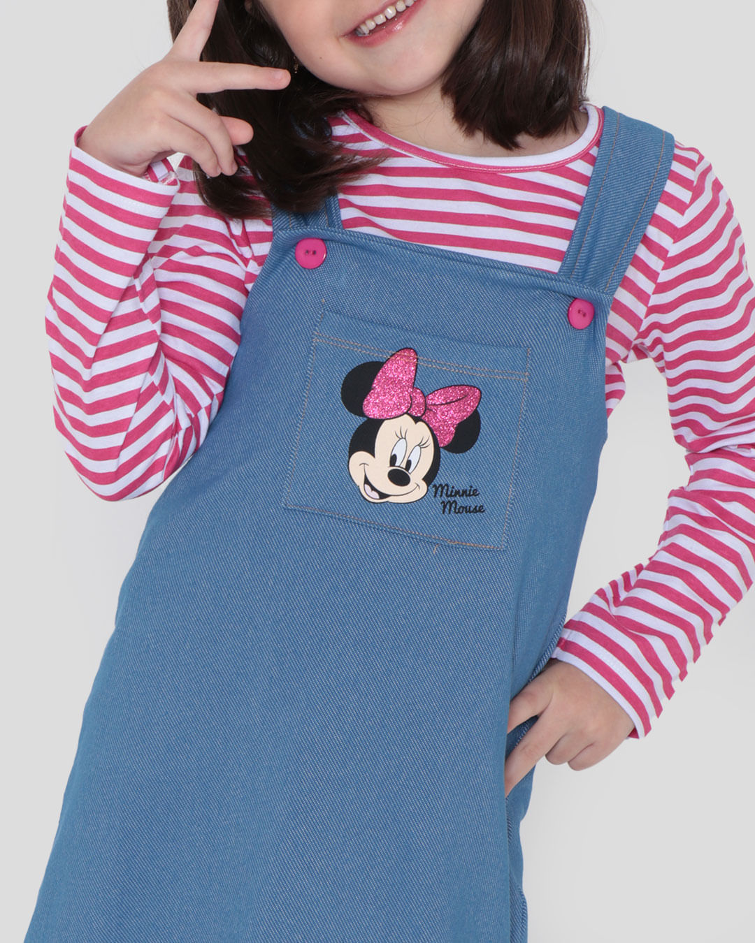Salopete-Infantil-Listrada-Minnie-Mouse-Disney-Azul