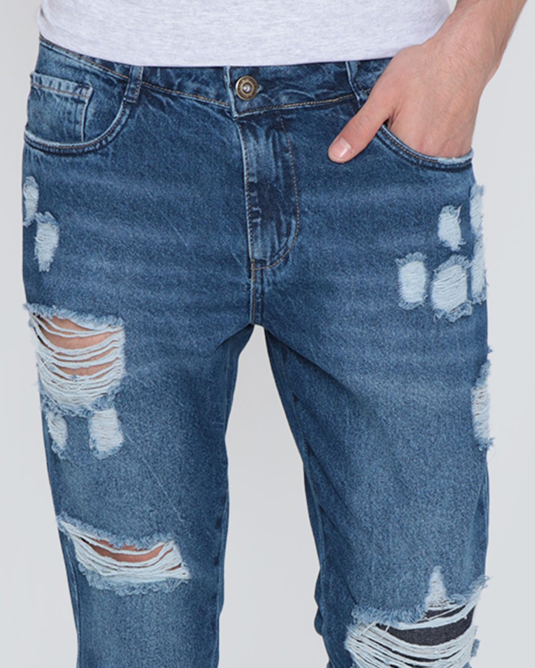Calca-Jeans-Masculina-Destroyed-Azul-