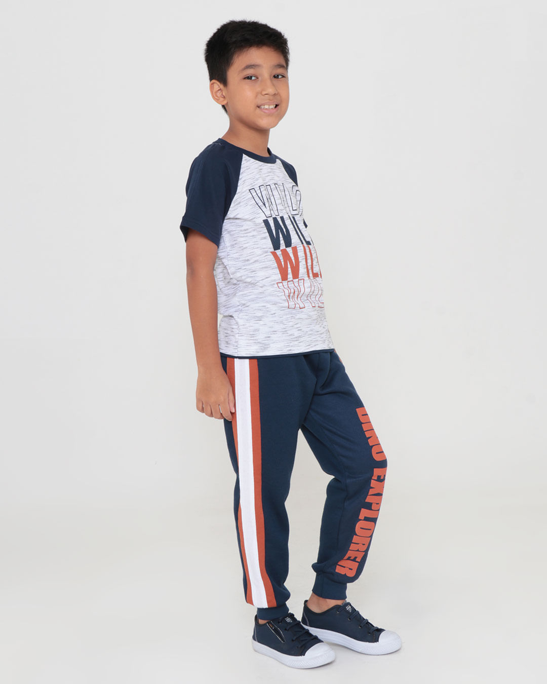 Camiseta-Infantil-Rajada-Raglan-Wild-Cinza