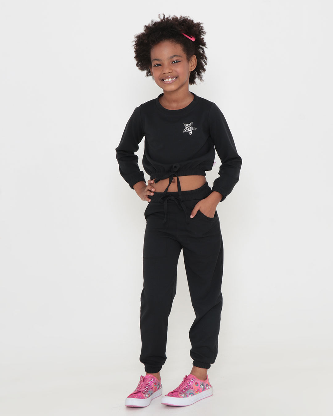 Calca-Infantil-Jogger-Crepe-Preta