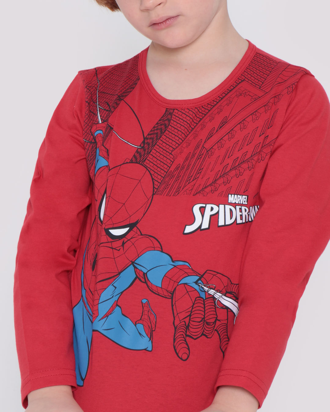 Pijama-Infantil-Marvel-Homem-Aranha-Vermelho