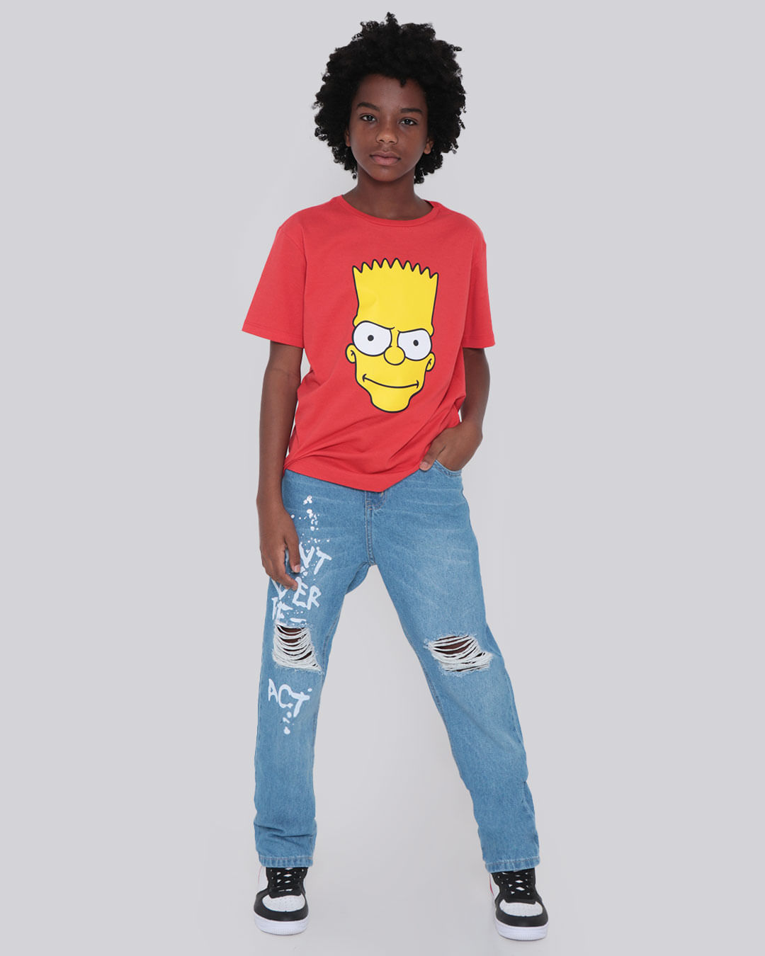 Camiseta-Juvenil-Simpsons-Vermelha