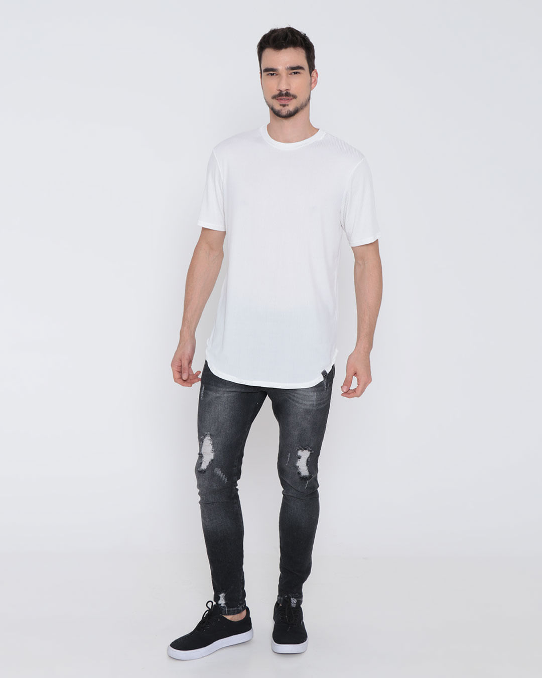 Camiseta-Masculina-Long-Line-Malha-Canelada-Off-White