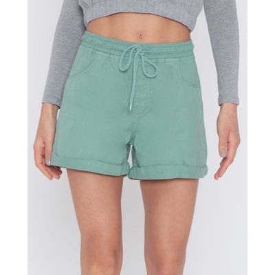 Shorts-Sarja-Feminino-Barra-Italiana-Verde