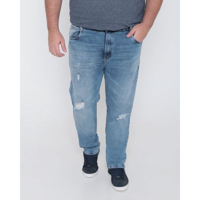 Calca-Jeans-Plus-Size-Masculina-Slim-Destroyed-Azul