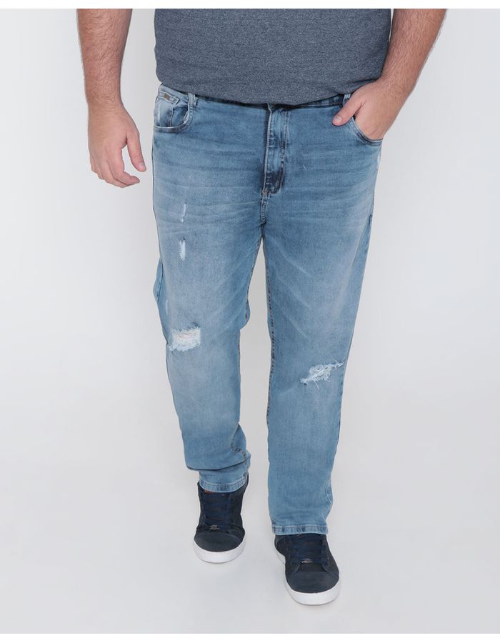 Calca-Jeans-Plus-Size-Masculina-Slim-Destroyed-Azul