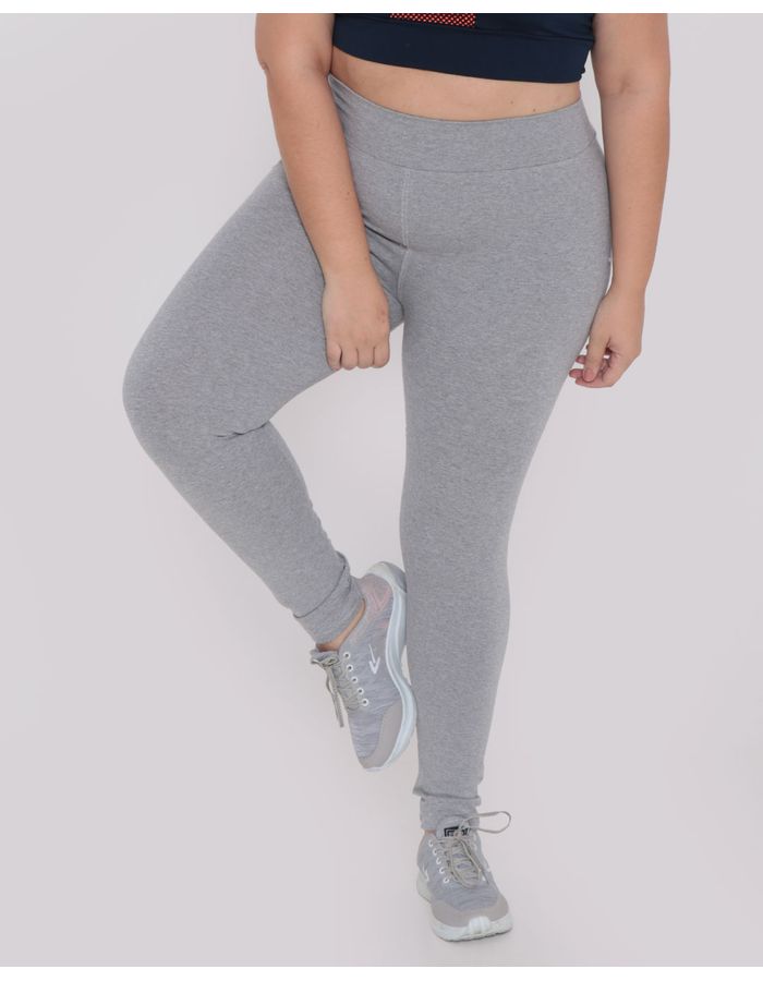 Calca-Legging-Fitness-Feminina-Plus-Size-Basica-Cinza-Claro