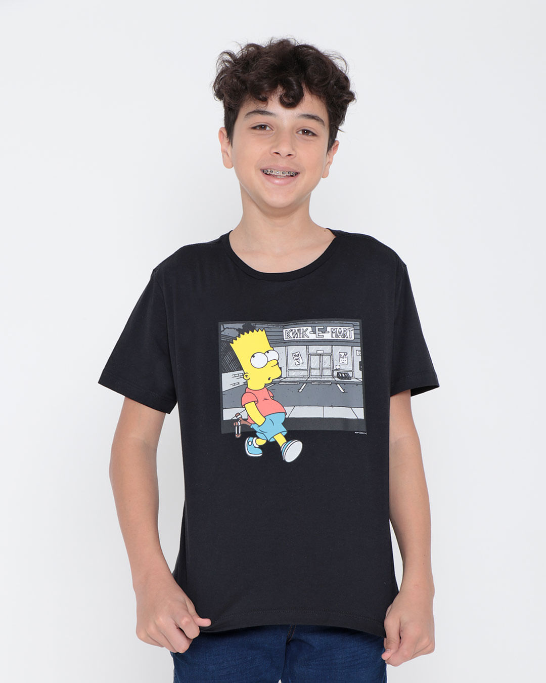 Camiseta-Juvenil-Simpsons-Preta