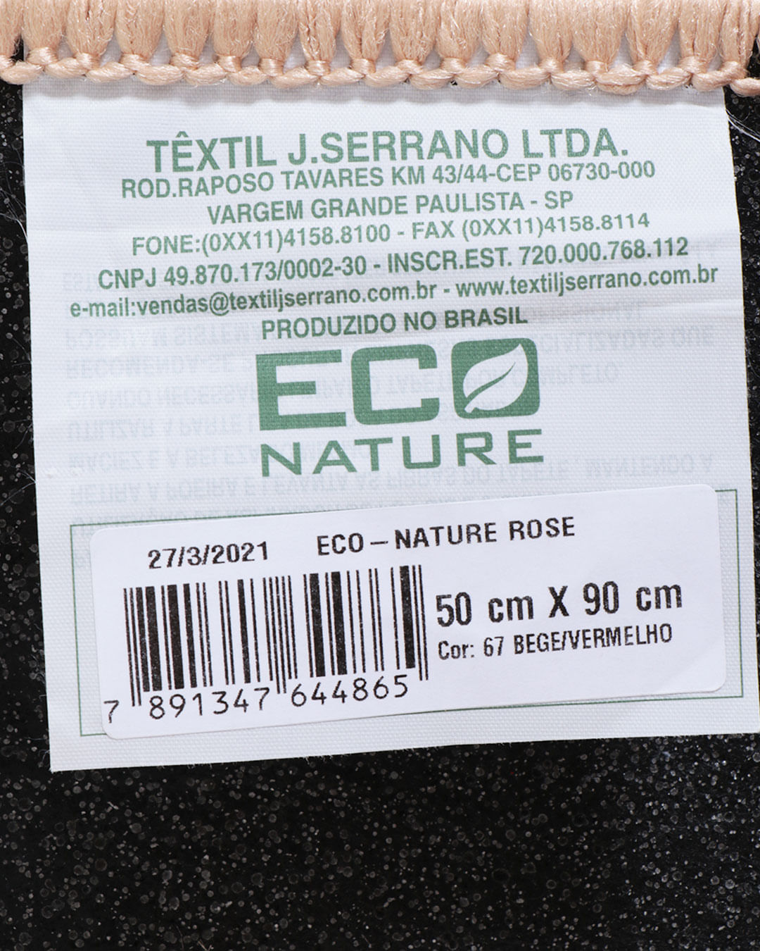 Tapete-50cmx-90cm-Eco-Nature-Floral-Vermelho-Off-White